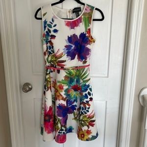 Frank Lyman floral a-line dress size 10